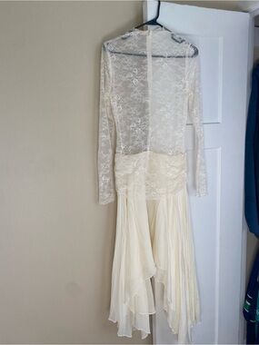 Bec + Bridge Ivory Lace Long-Sleeve Midi Dress